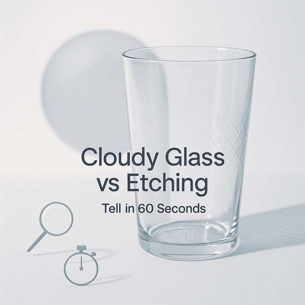 Cloudy Glass or Etching? How to Tell in 60 Seconds