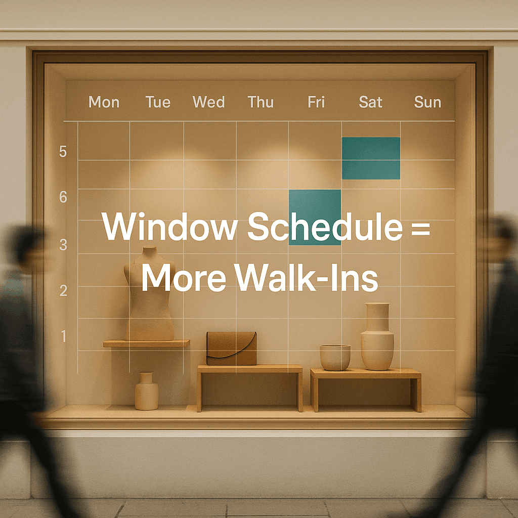 Storefront Windows: A Schedule That Boosts Walk-Ins