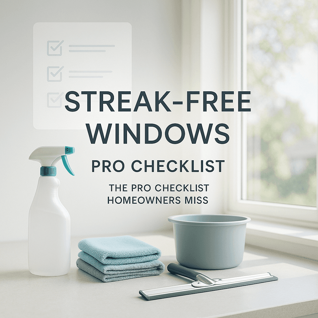 Streak-Free Windows: The Pro Checklist Homeowners Miss